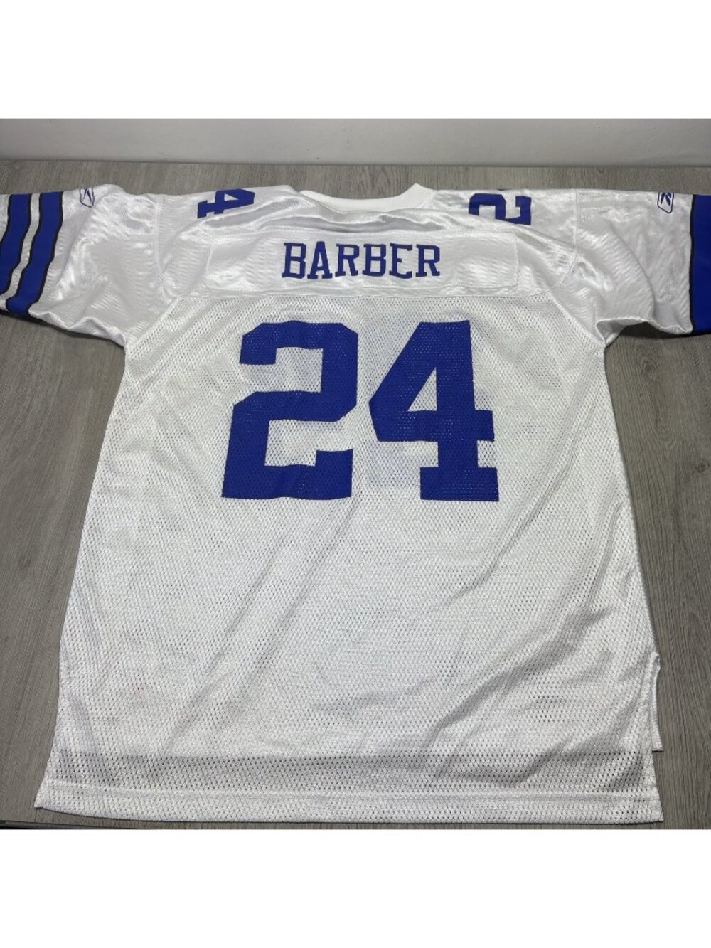 Vintage Dallas Cowboys Marion Barber Jersey Men L White NFL #24 Reebok On Field